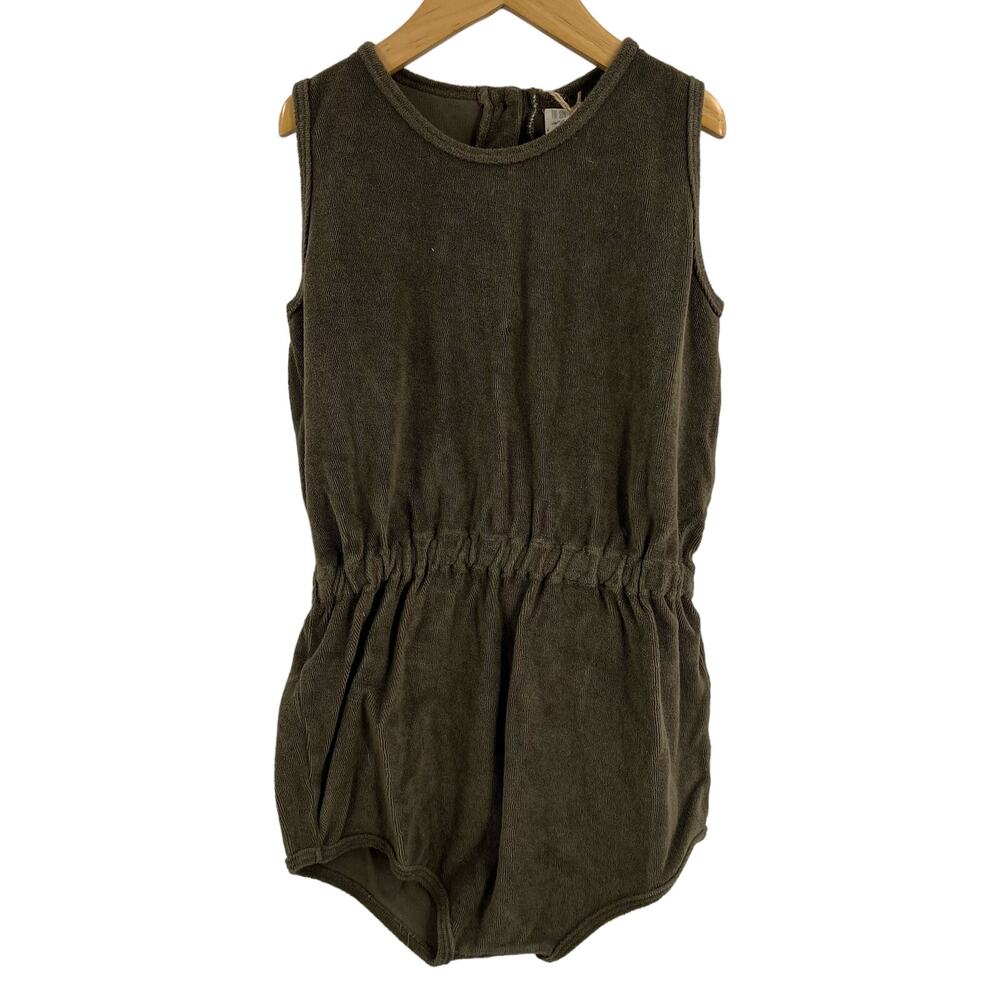 The Simple Folk Vintage Terry Romper Olive Size‎ 7/8 New